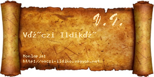 Váczi Ildikó névjegykártya